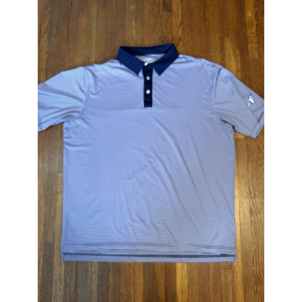 Straight Down Golf Polo Performance 2XL Pink Black Striped Logo Preppy Soft